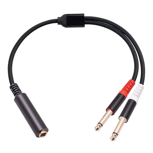 Adapter Cable 0.3m 6.35mm 1 4 Inch Stereo Trs Female To Dual 6.35mm Mono Ts Carousel 1