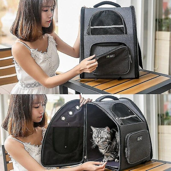 Travel Cat Backpack Breathable Window Cat Backpack Outdoor Transporter Carryin Carousel 4