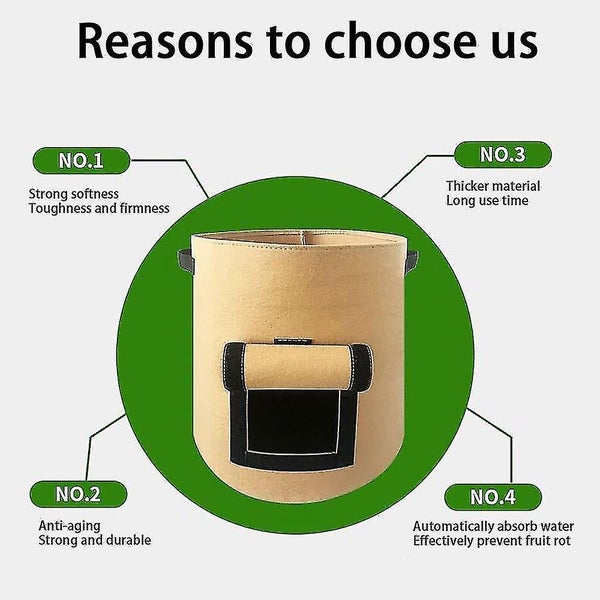 3 Pack Potato Grow Bags potato Planting Bag Vegetable Grow Bags Potato Planter Carousel 4