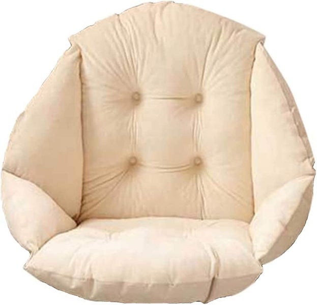 Chair Cushion with Backrest - Soft Velvet Waterproof Seat Shell for Garden Straw Carousel 1