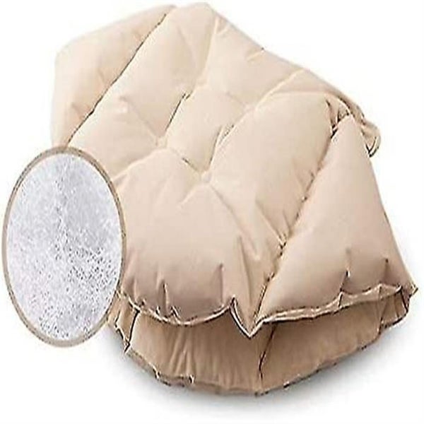 Chair Cushion with Backrest - Soft Velvet Waterproof Seat Shell for Garden Straw Carousel 2
