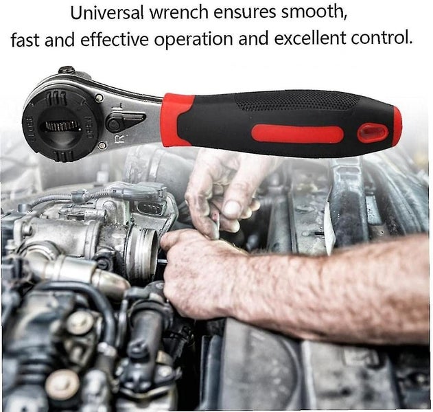 Ratchet Wrench Quick-adjust Handle Adjustment Socket Wrench For 6-22mm Screwdriv Carousel 4