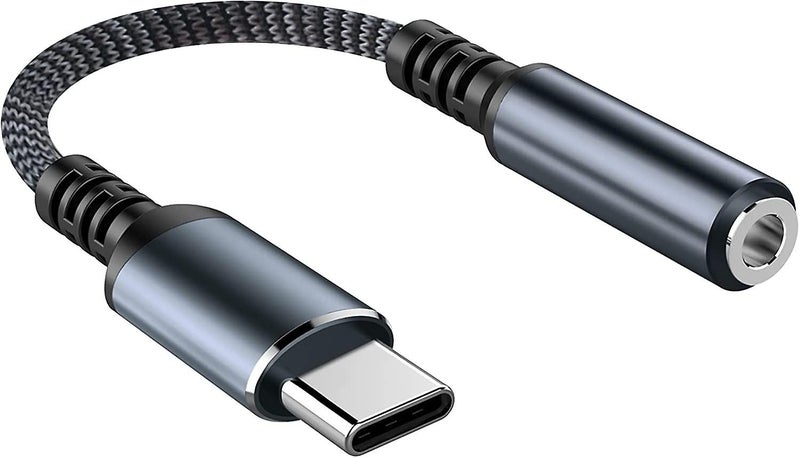 Usb C To 3.5mm Headphone Jack Adapter, Type C To Aux Audio Dongle Cable Cord Hi- Carousel 1