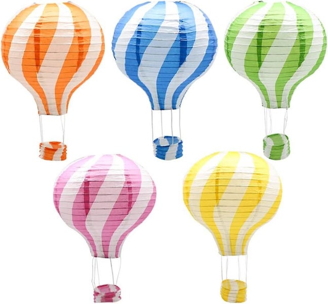 12 Inch Hanging Hot Air Balloon Paper Lanterns Set Decoration Birthday Wedding C Carousel 1