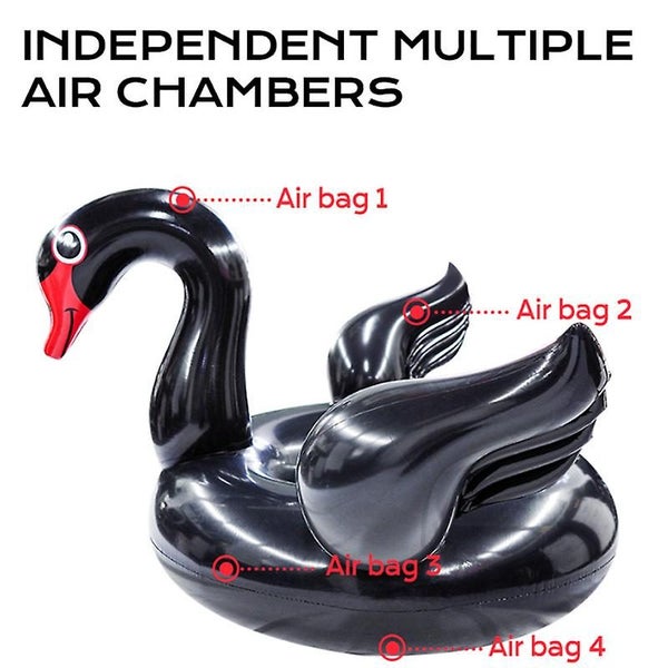 Black Swan Swimming Ring Ride On Inflatable Pool Float Pool Toys Pool Float Fo Carousel 1