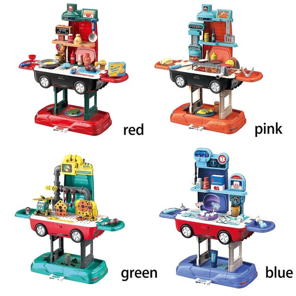 Play House Car Modeling Toy Kitchen Playset Safe Gift Educational Toy Carousel 5
