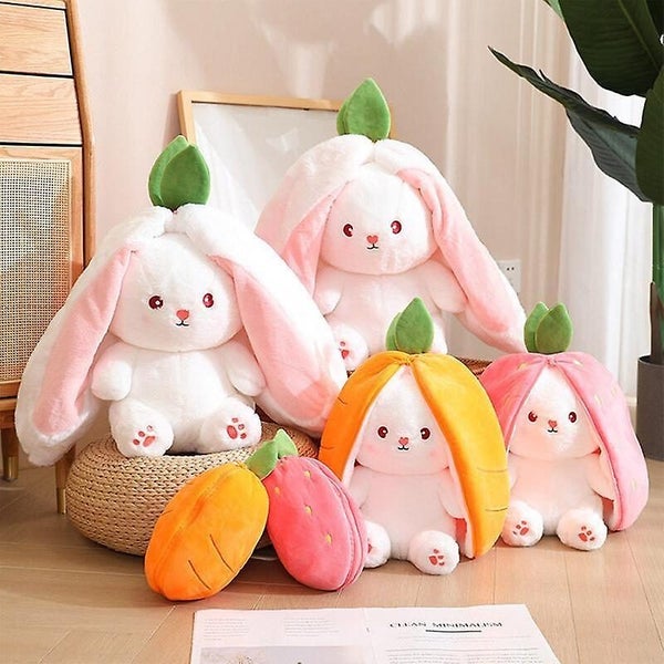 Easter Bunny Plush Toy Rabbit Hiding Carrot Strawberry Plush Toy Rabbit Plush Carousel 1