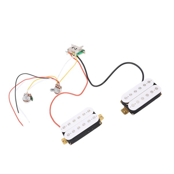 hh pickup HH Pickup White Prewired HH Humbucker Pickup Set with Tone Volume Carousel 2