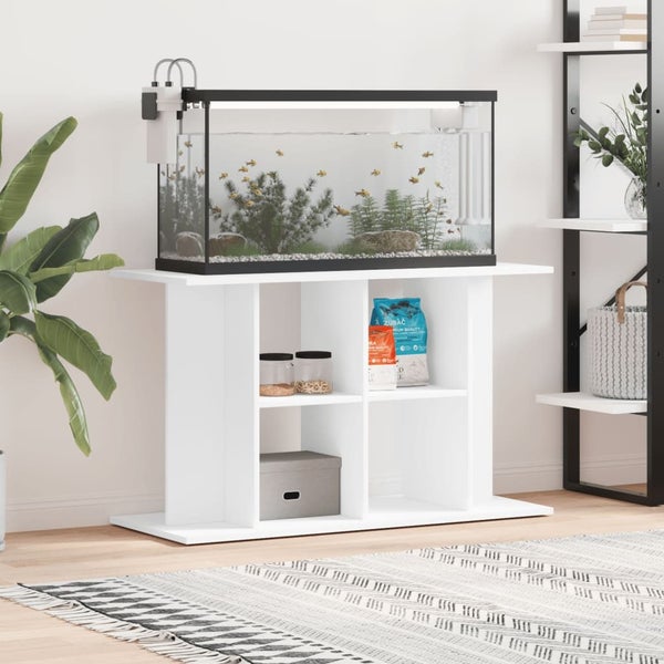 Aquarium Stand White 100X40X60 Cm Engineered Wood Nttpnt Carousel 1