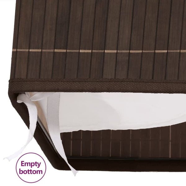 Bamboo Laundry Bin Rectangular Dark Brown Xaxixl Carousel 2