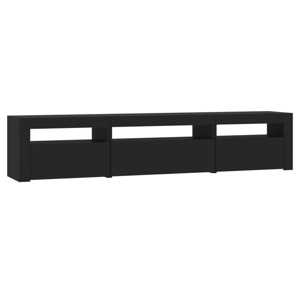 Tv Cabinet With Led Lights Black 195X35X40 Cm Topxitk Carousel 2