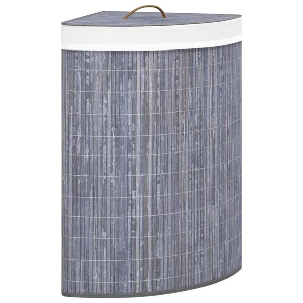 Bamboo Corner Laundry Basket Grey 60 l Txbilo Carousel 1