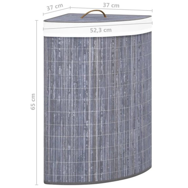 Bamboo Corner Laundry Basket Grey 60 l Txbilo Carousel 2