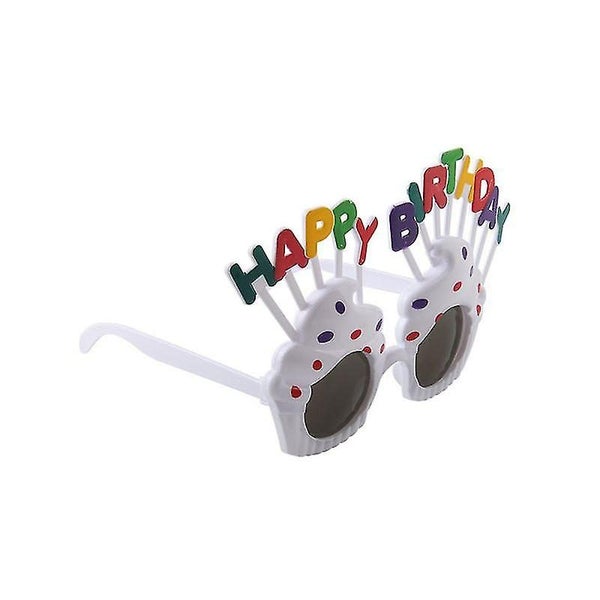 Fashion Happy Birthday Glasses Plastic Frames For Children White Glasses Decor Carousel 2