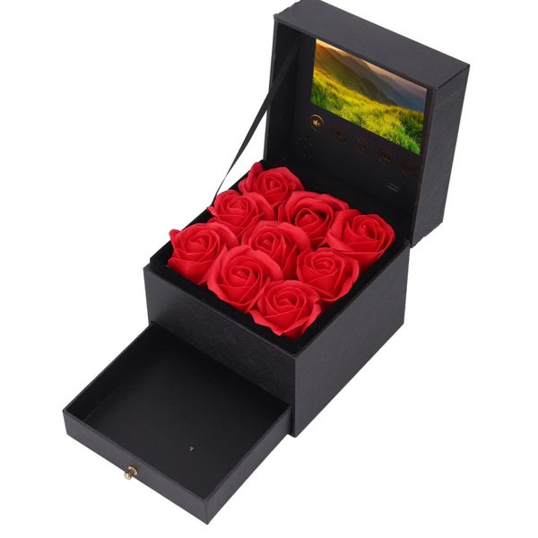 jewelry flower box jewelry gift box video player gift box artificial rose gift Carousel 1