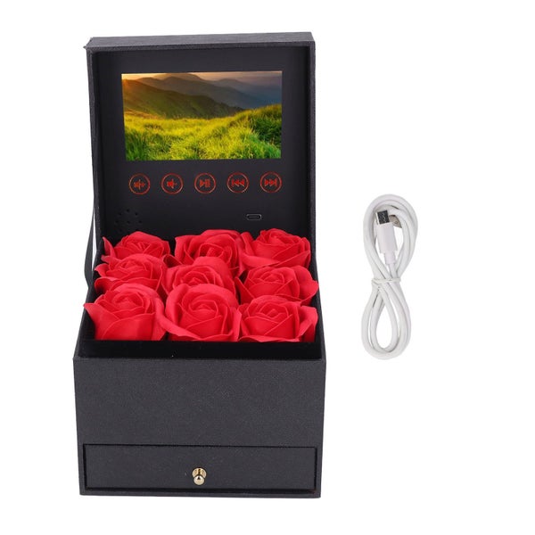 jewelry flower box jewelry gift box video player gift box artificial rose gift Carousel 8