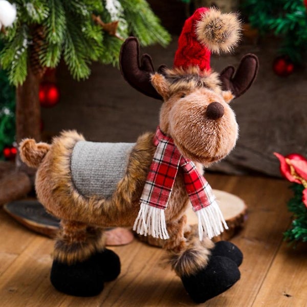 Christmas Christmas Elk Doll Plush Deer Reindeer Home Christmas Day Party New Carousel 5