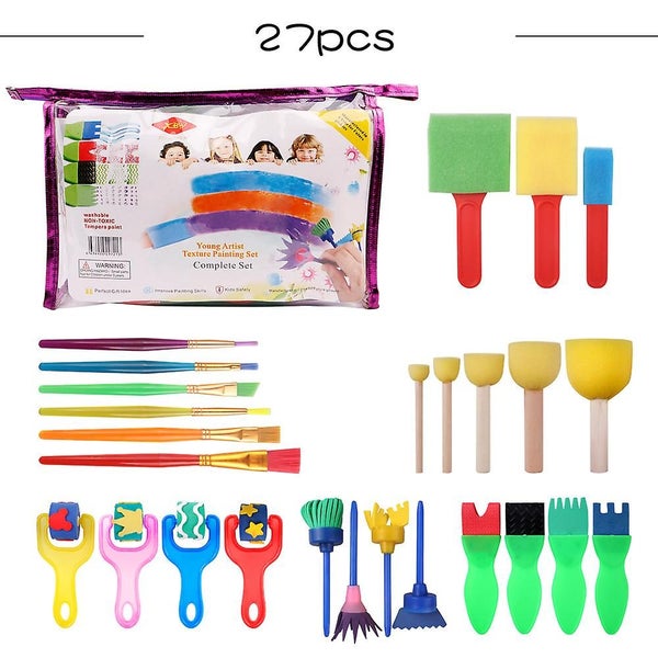 Sponge Seal Painting Tools 27 Sets Of Log Graffiti Diy Early Education Art Sup Carousel 1