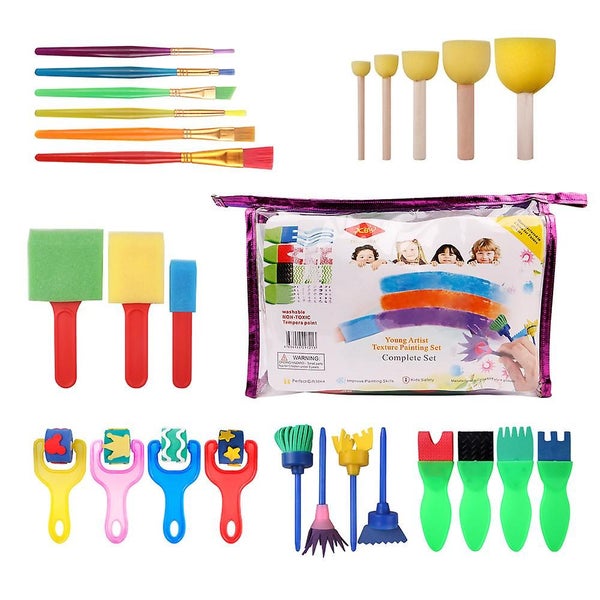 Sponge Seal Painting Tools 27 Sets Of Log Graffiti Diy Early Education Art Sup Carousel 2