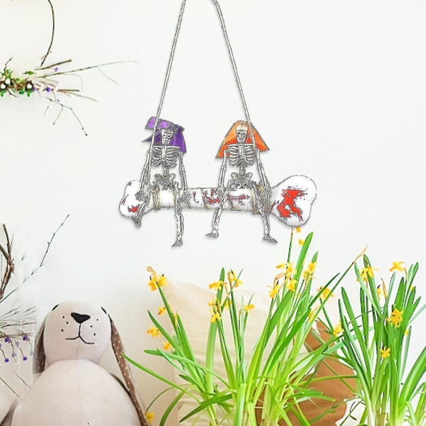 Halloween Plastic Skeleton Skeleton Haunted House Set Decoration Pendant-- Carousel 3