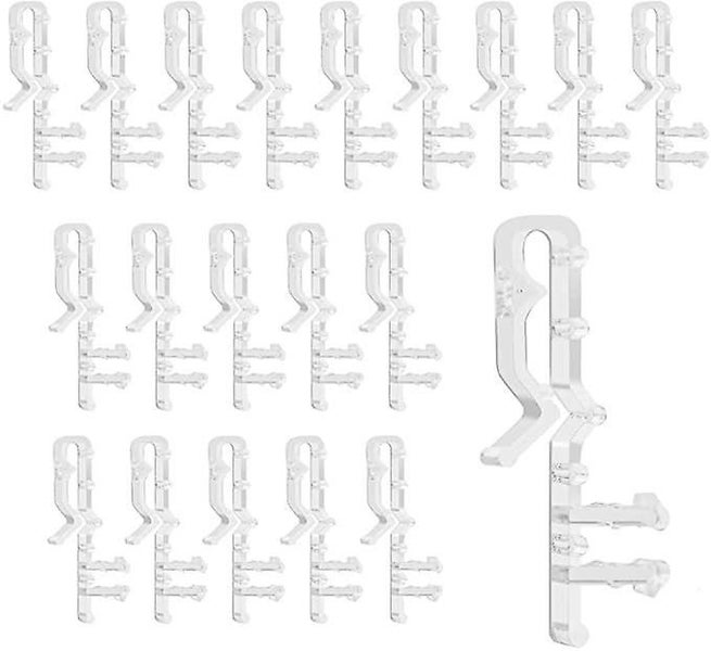 20 Pcs 2.0 Inch Hidden Blind Clips Clear Plastic Blind Valance Clips Blind Par Carousel 1