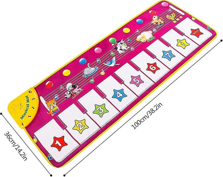 Music Mat Car Pet Piano Mat Touch Play Keyboard Mat For Baby Toddler Funny Gif Carousel 5
