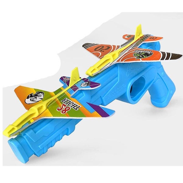 Foam Aircraft Launcher Bubble Catapult Airplane Toys Kids Ejection Outdoor Spo Carousel 1