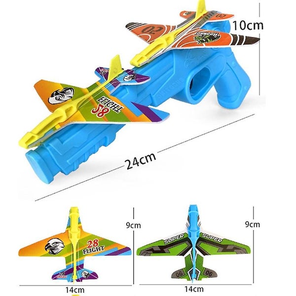 Foam Aircraft Launcher Bubble Catapult Airplane Toys Kids Ejection Outdoor Spo Carousel 5
