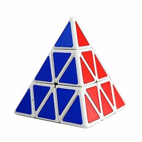 Eco-friendly White Plastics Speed Pyraminx Magic Cube Triangular Magic Cube Carousel 2