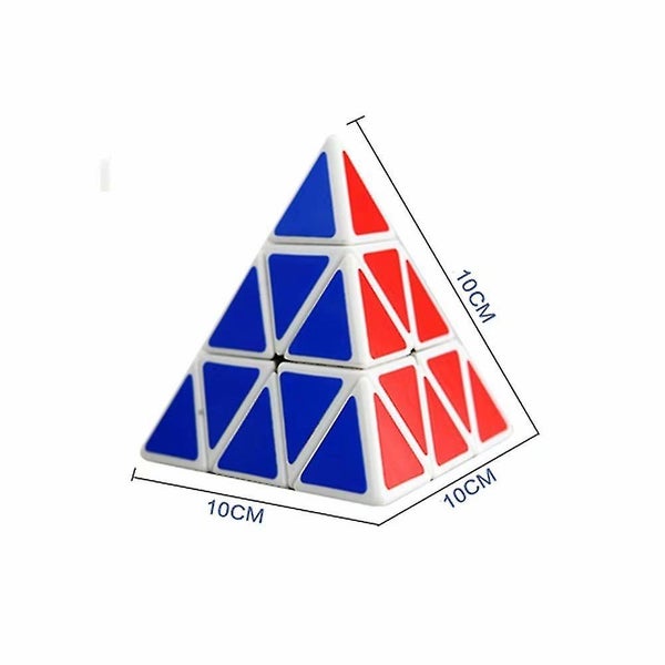 Eco-friendly White Plastics Speed Pyraminx Magic Cube Triangular Magic Cube Carousel 3