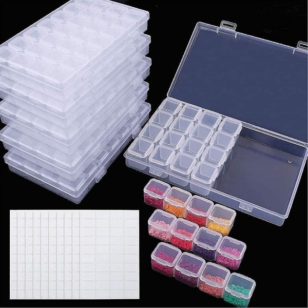 28 Grid Diamond Painting Box Plastic Storage Box 5d Diamond Embroidery Accessori Carousel 1