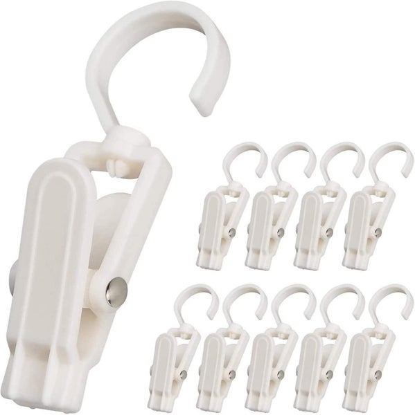 Super Strong Plastic Family Travel Rotating Hanging Laundry Hook, Clothespin, Ha Carousel 1