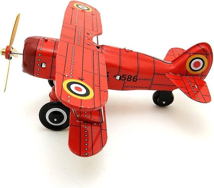 Wind Up Toy Tin Toy Aircraft Window Display Props Personalized Gift Props Vint Carousel 5