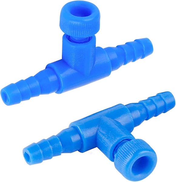10 Pack Aquarium Control Valves Air Pump Single Way Blue Plastic Air Flow Contro Carousel 1