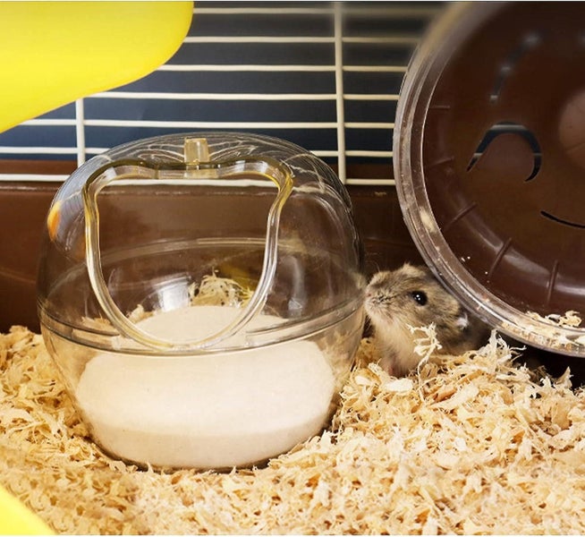 Hamster Bath Transparent Plastic Hamster Toilet Large Pet Bath Containing Sa Carousel 5