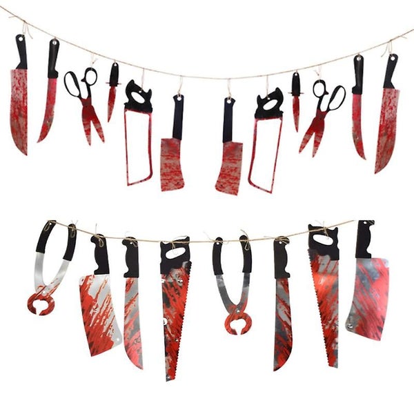 Halloween Decor Halloween Decoration Blood Weapon Flags Fake Blood Weapon Bann Carousel 1