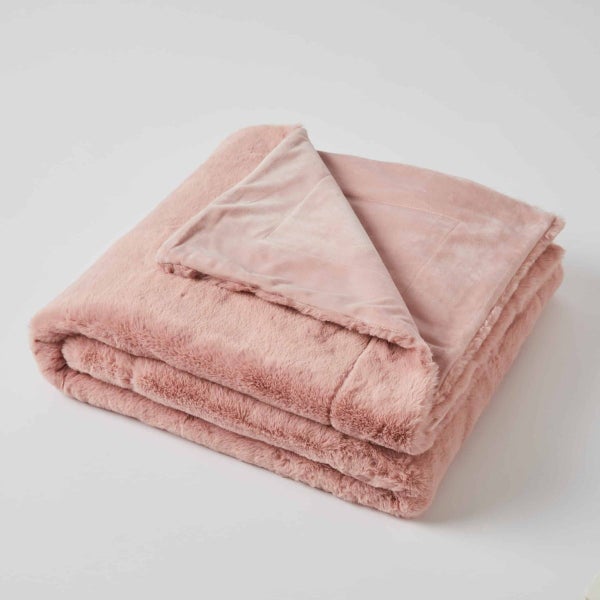 Inner Spirit Faux Super Soft Throw Fur Rug - Pink Carousel 1