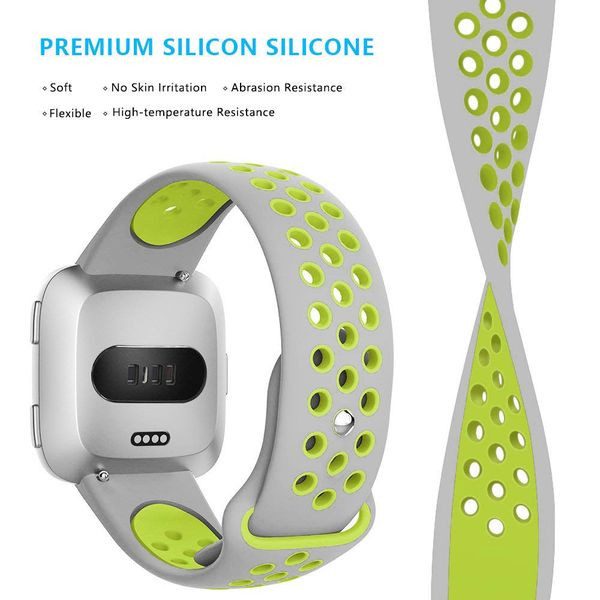 Fitbit Versa Silicone Strap Silver/Volt Carousel 2