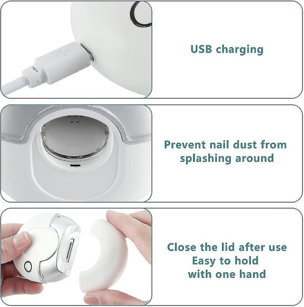 Electric Nail Trimmer Automatic Electric Nail Clipper Safety Portable Nail Tri Carousel 4