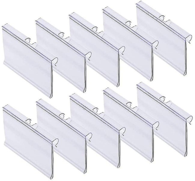 100pcs Clear Plastic Label Holder Price Tag Holder Plastic Label 6cm X 4.2cm Carousel 1