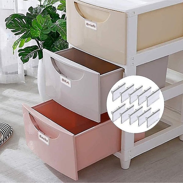 100pcs Clear Plastic Label Holder Price Tag Holder Plastic Label 6cm X 4.2cm Carousel 2