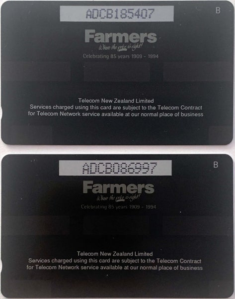 Farmers 85th Birthday Phonecard - issued October 1994 Carousel 2