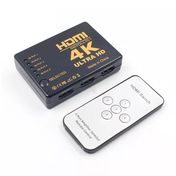 5 Port HDMI 4K Hub Multi Splitter For 3D HDTV 1080P 1X5 1 in 5 out Carousel 7