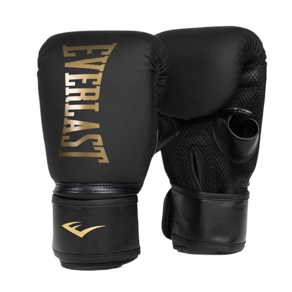 Everlast Elite Cardio Training Black/Gold Boxing Gloves Carousel 1