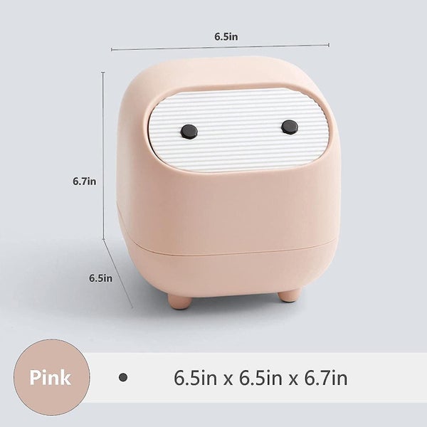 Mini Trash Can With Lid Desk Small Trash Can Office Plastic Garbage Can Carousel 2