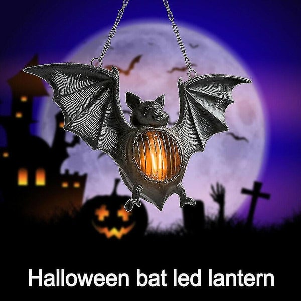 Halloween Decor Hanging Bat Light Lantern 1 2pcs Simulation Bat Flameless Lamp Carousel 5