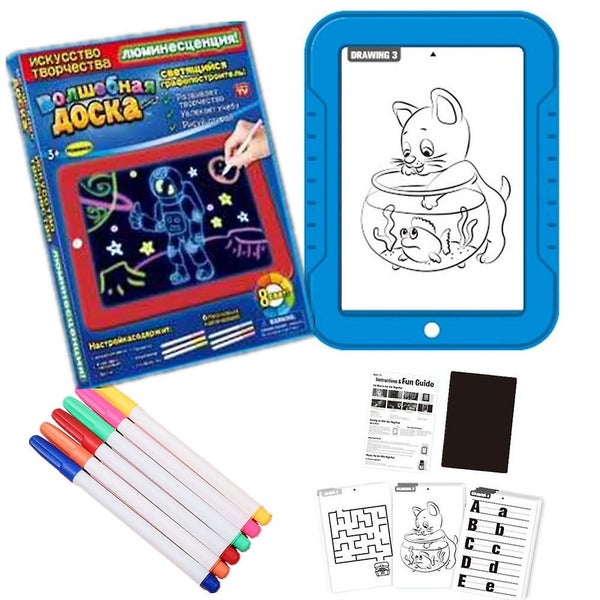 Magic Pad 3d Luminous Children's Drawing Board Electronic Writing Boards Hand- Carousel 1