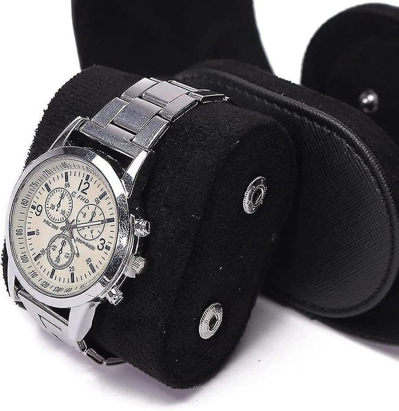 Watch Roll Travel Case Single Watch Box Organiser For Men Portable Watch Disp Carousel 5