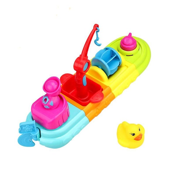 Toddler Baby Bathing Boat Toy Fun Children's Bathroom Bathing Boat Pressure Je Carousel 1