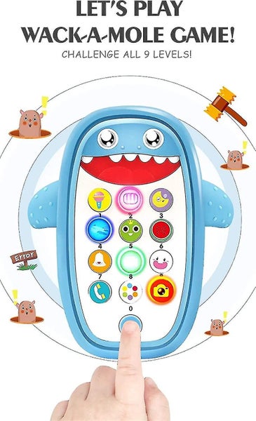 Shark Cell Phone Toy With Music Play And Learn Shark Toddler Phone With Teethe Carousel 5
